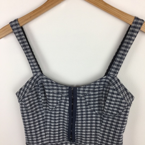 Free People gingham bodycon mini dress small - Picture 5 of 8